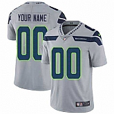 Customized Men & Women & Youth Nike Seahawks Gray Vapor Untouchable Player Limited Jersey,baseball caps,new era cap wholesale,wholesale hats